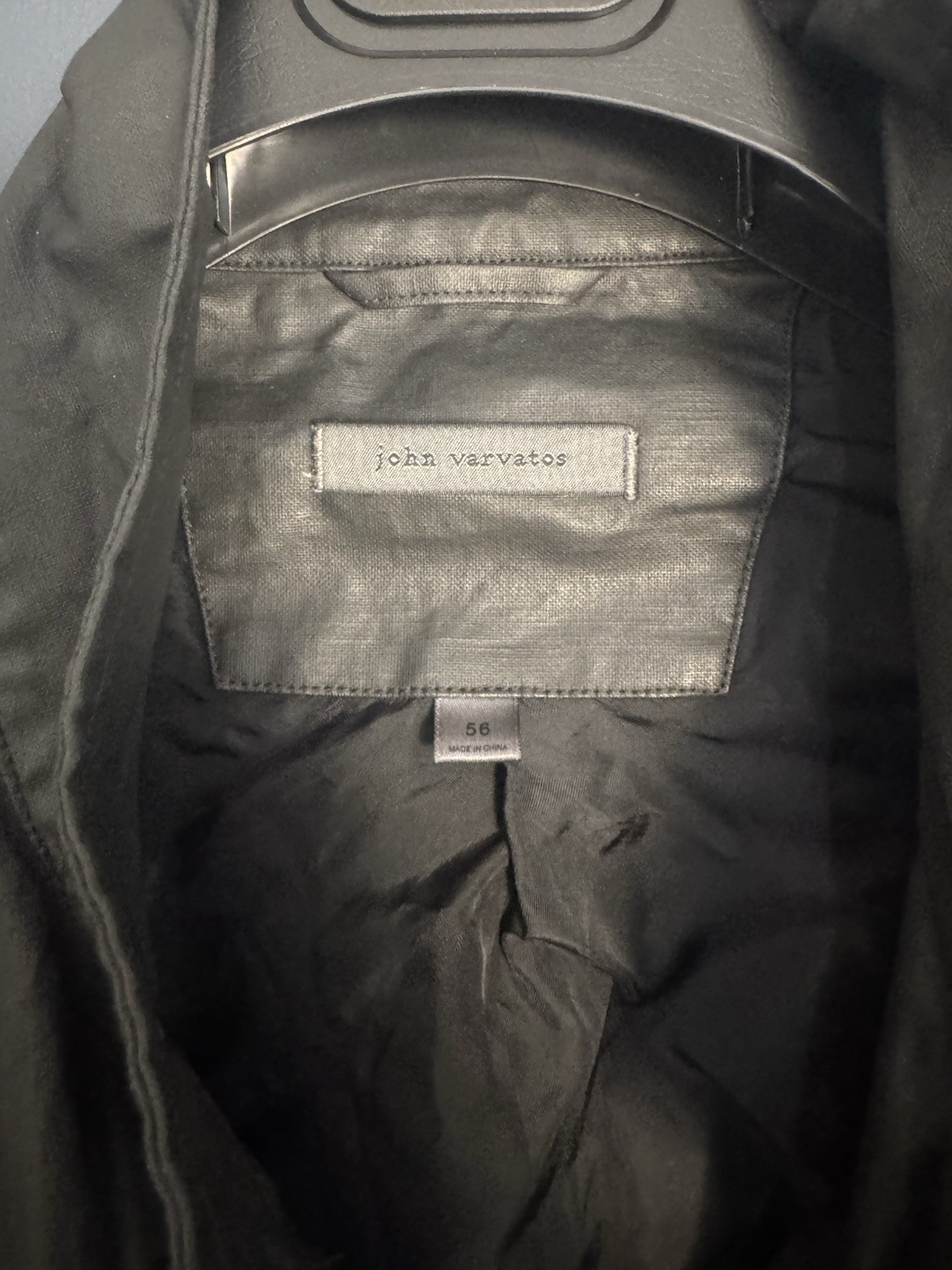 John Varvatos Waxed Trench Hook And Bar Size 56. Worn Once