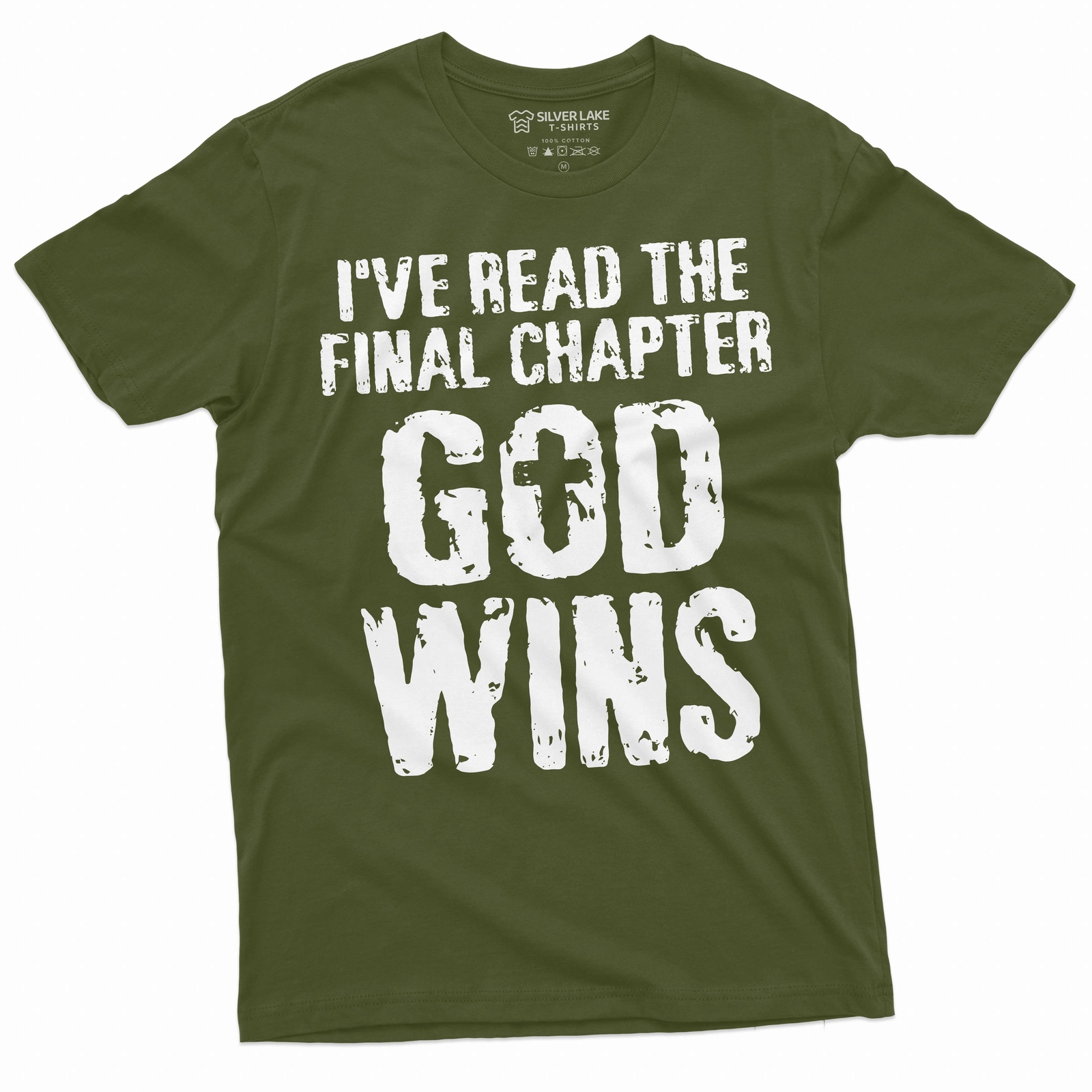 Jesus Christ T-shirt Bible Verse Church Religion Christian Tee God Wins Shirt