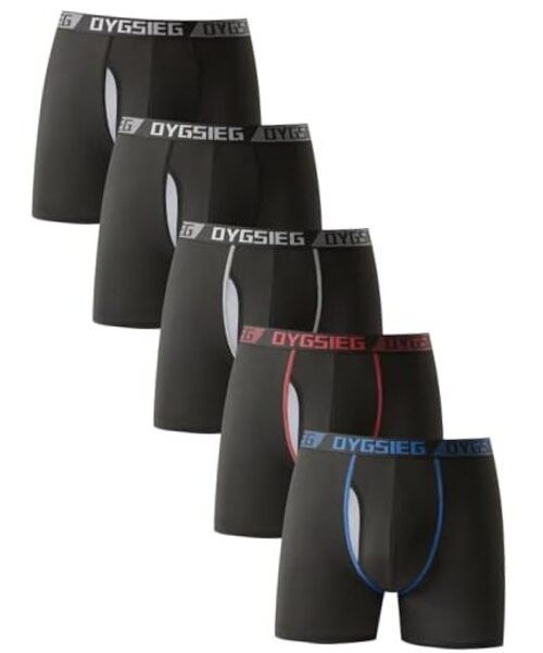 Men’s Boxer Briefs,Fly with X-Large Regular-6‘’ Inseam Regular Leg – Black*5