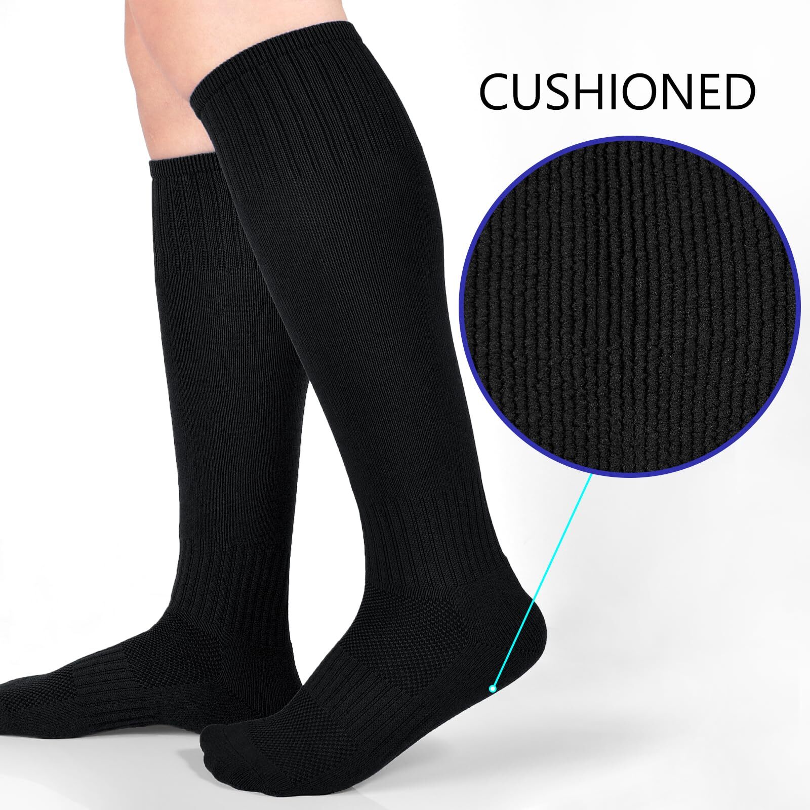 Over Knee High Sports Socks Men Long Athletic Sports Football Soccer Baseball
