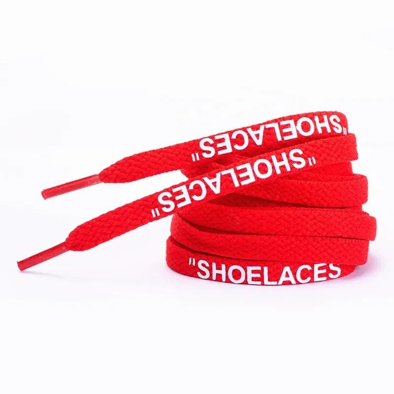 Silicone Printing Shoelaces with Zip Tie Off White the Ten Shoelaces for Sneaker