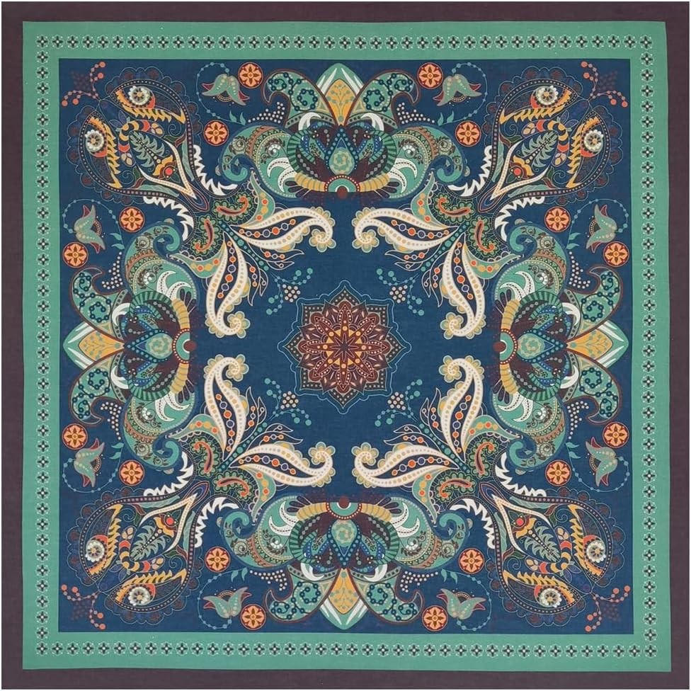 Bycc Bynn 4-Pack 100% Cotton Bandana Set, Vintage Graphic Print, 22×22 inches