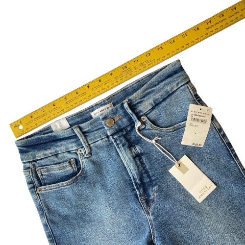 Good American Good Legs Crop Mini Boot Jeans Skinny Fit Womens 4 Indigo 917 NWT
