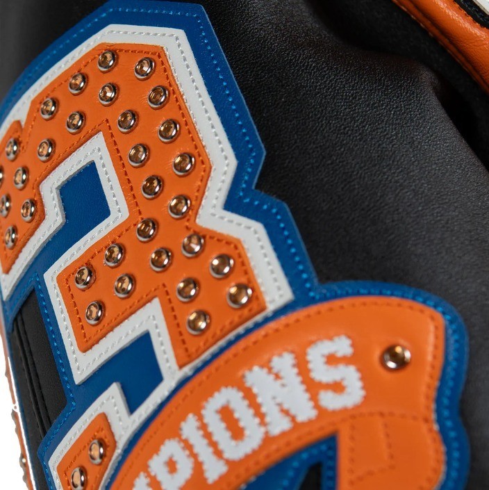 P-P New York Knicks Limited Edition Orange Leather Jacket