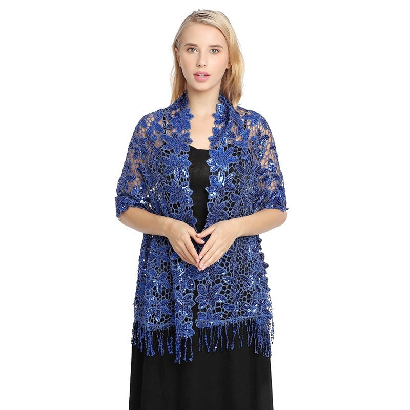 Sequin Tassel Shawl Water Soluble High-End Evening Gown Shawl Cheongsam Women