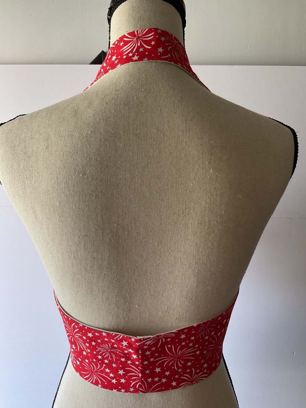 Halter top. 100% cotton, 100% hand made by seller. Beautiful for the Holiday!