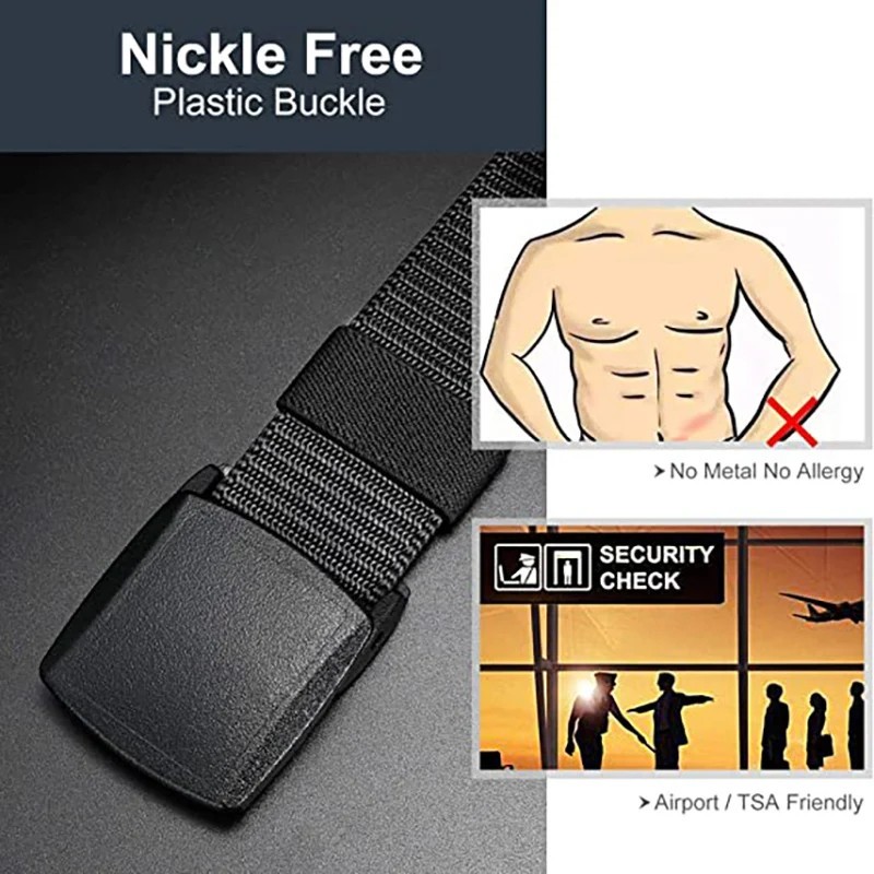Men Casual Military Tactical Army Adjustable Quick Release Belts Pants Waistband