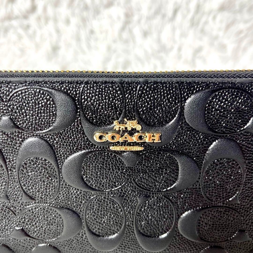 COACH Boxed Long Zip Around Wallet Signature Leather F53834 outlet New with Box
