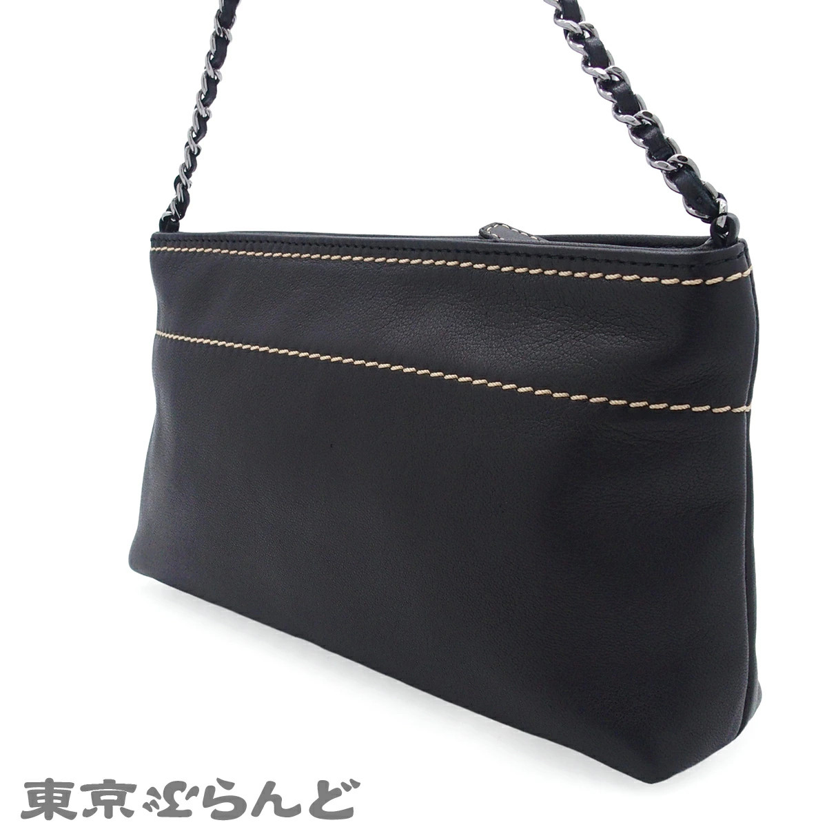 Used Returns accepted CHANEL Chain One Shoulder Bag Women s Lambskin CHANEL Logo