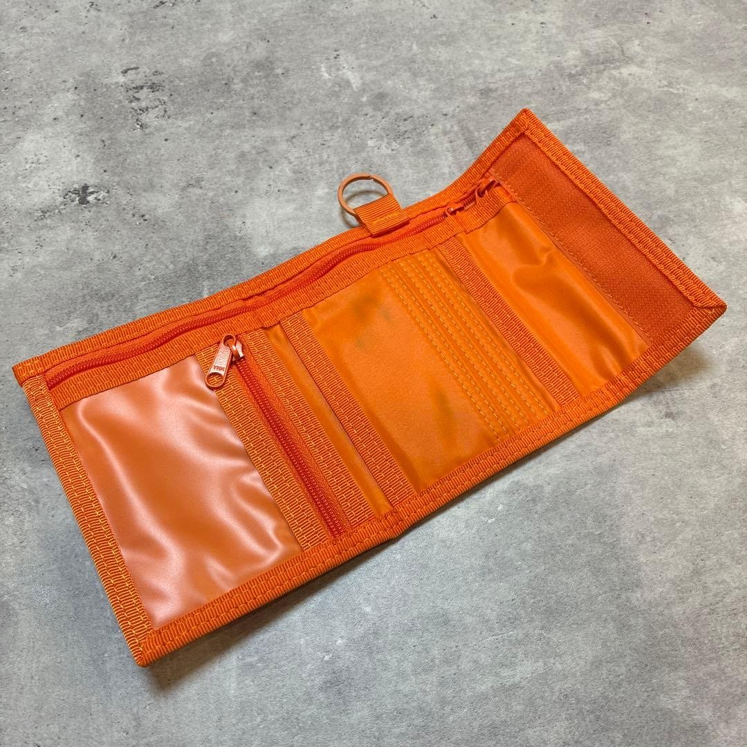 Porter Capsule Bifold Wallet Orange Leather Used with Wear