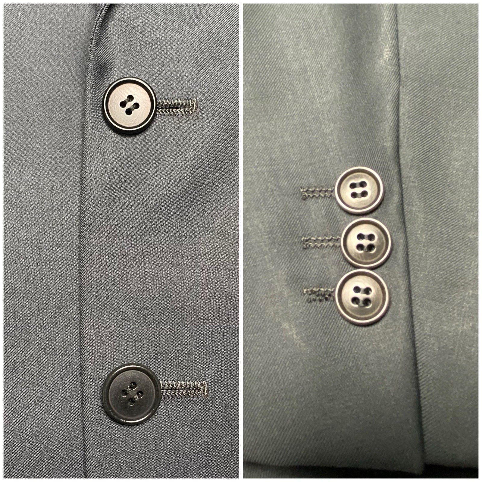 90s Pal Zileri Loro Piana Suit 2 Piece 42L (36×33 Cuffed) 2B0V Triple Pleated