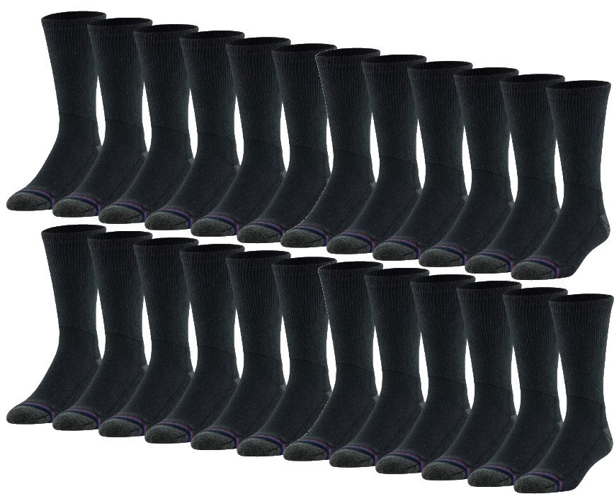 MediPeds Men’s Non-Binding Crew Socks, 12-Pairs, Large Shoe Size 7-12🎈FREE SHIP