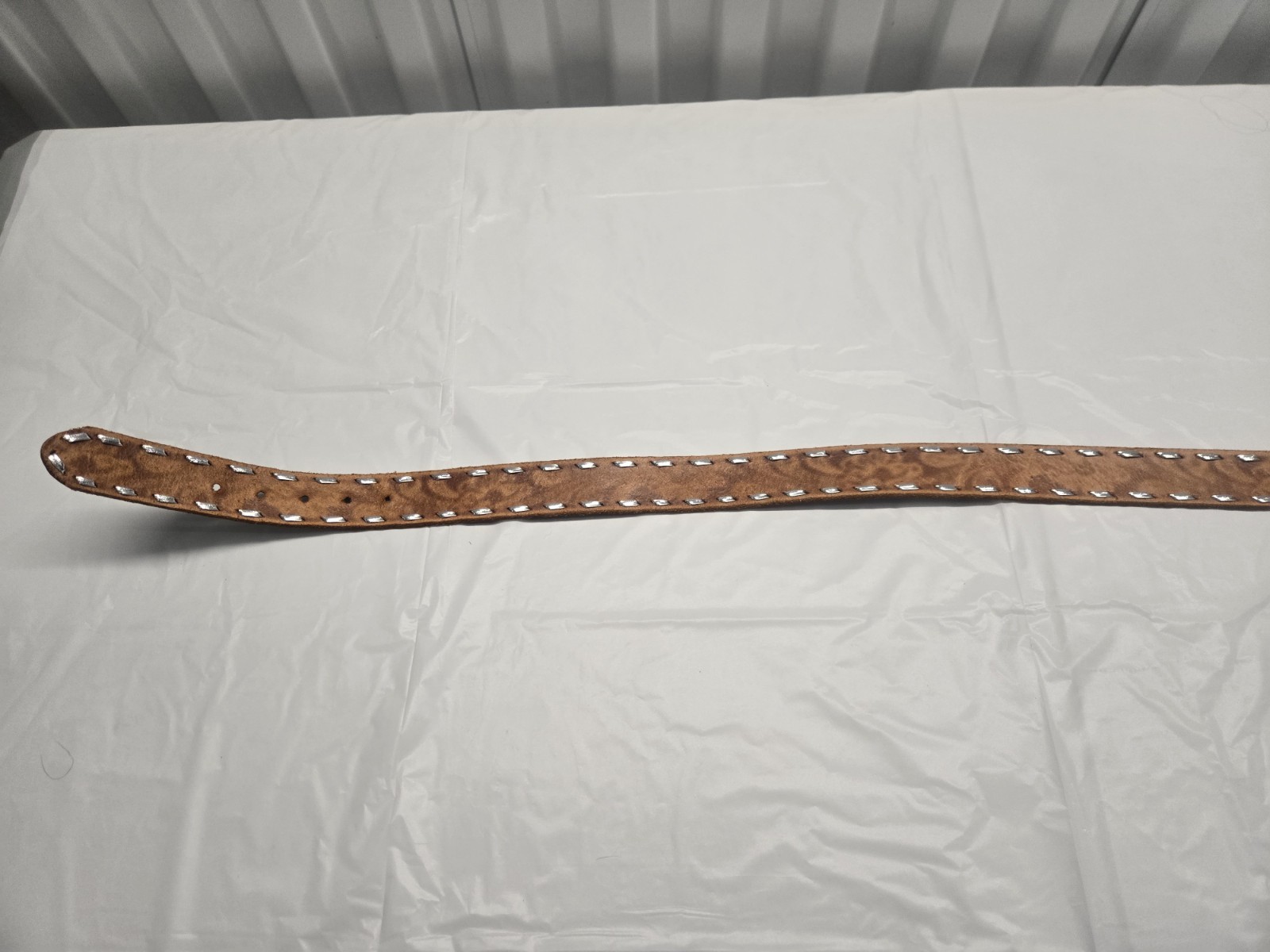 Krazy Cow Leather Belt With Faux Turquoise Buckle, Style 8180T
