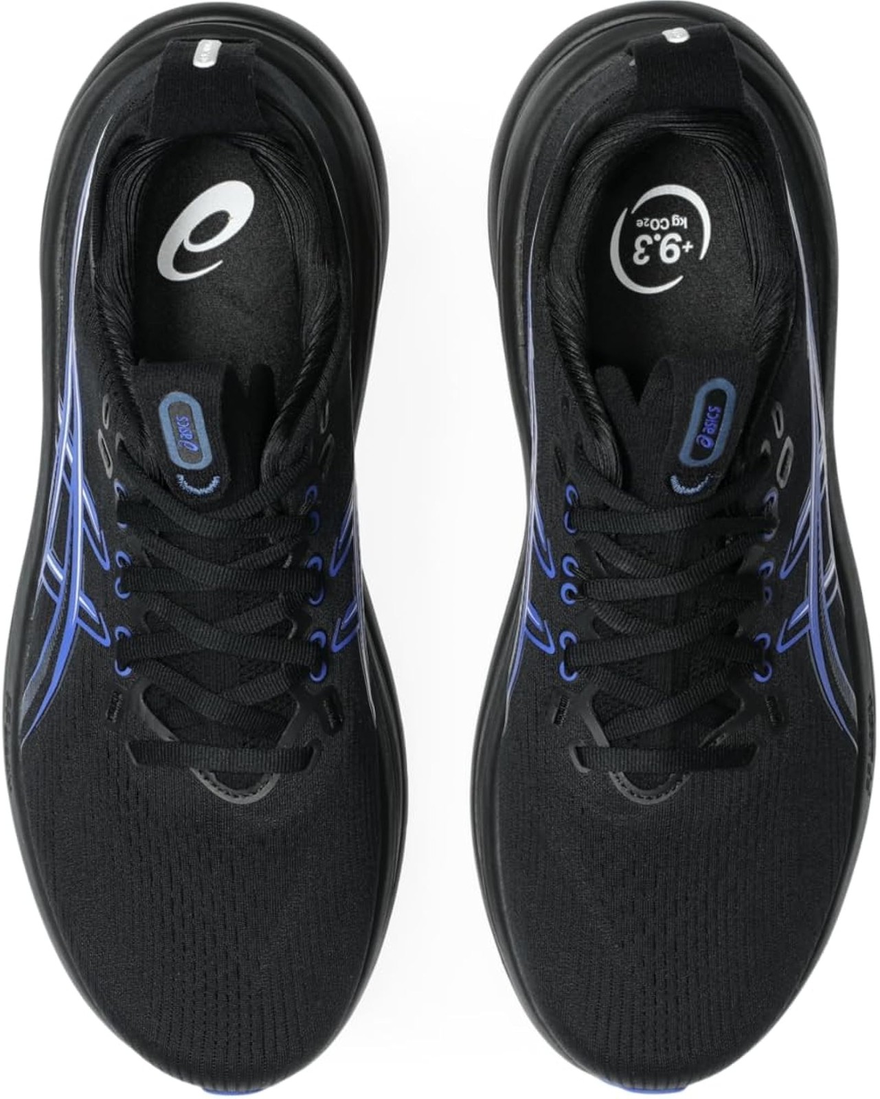 ASICS Men’s Gel-Nimbus 28 Running Shoes, 10.5, Black/NEON Blue – Black/Neon Blue