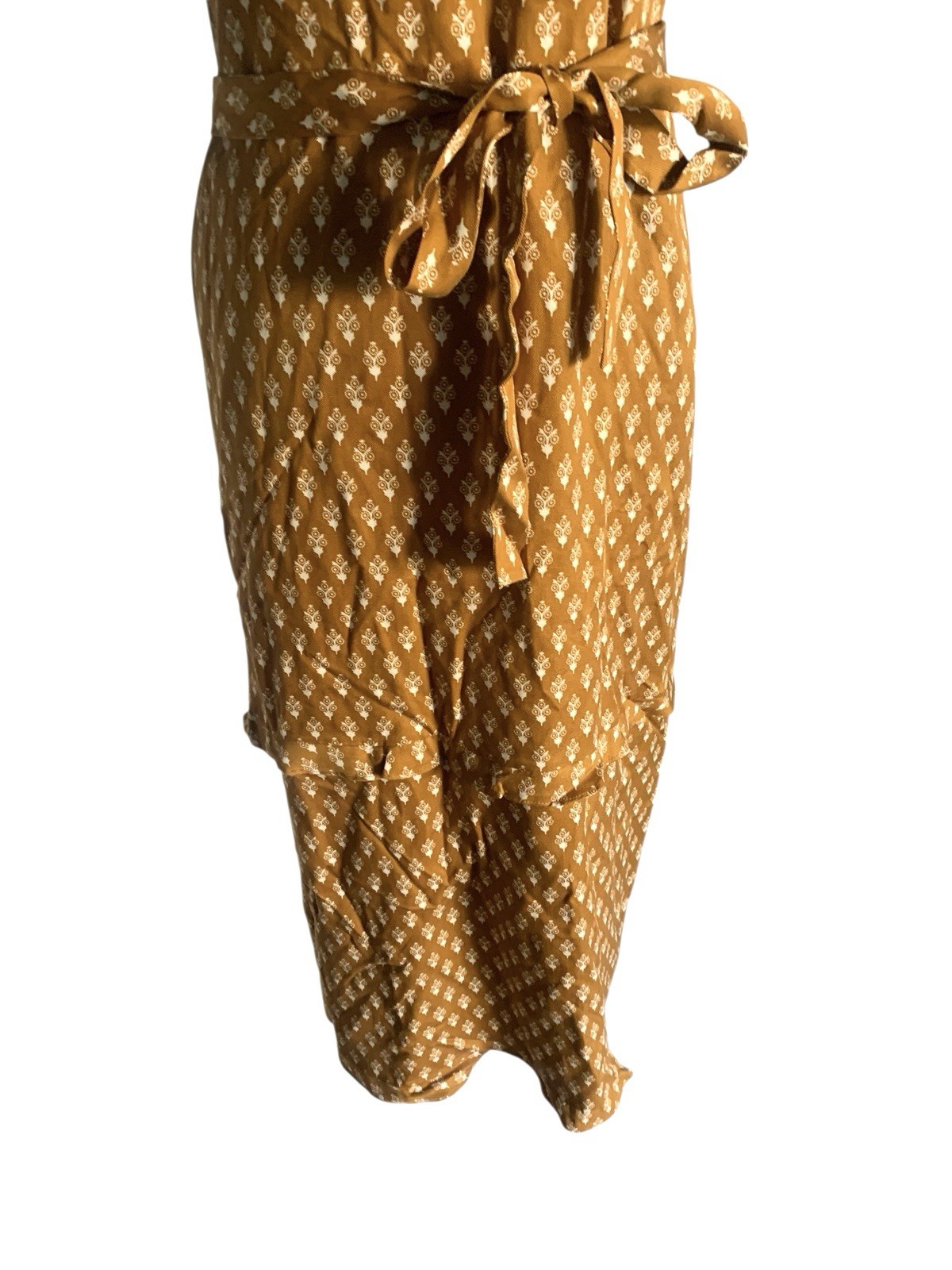 NWT VETTA Capsule Womens Small Gold Print The House Dress Haven Convertible Maxi