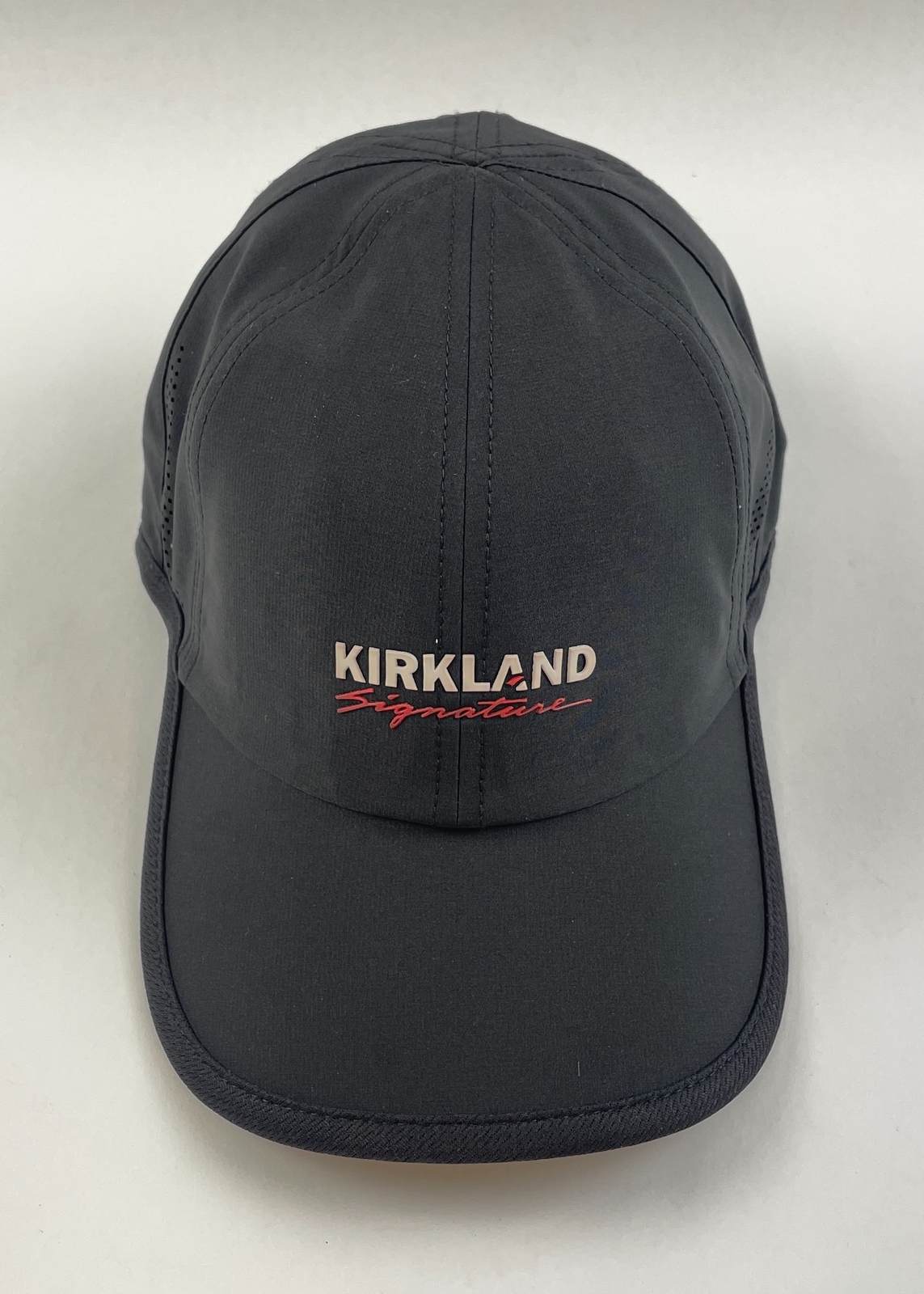 Kirkland Signature Logo Premium Costco Hat Moisture-Wicking Unisex Gray Black