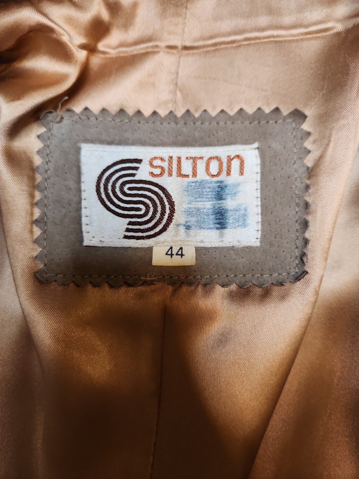 Silton vintage leather jacket mens size 34