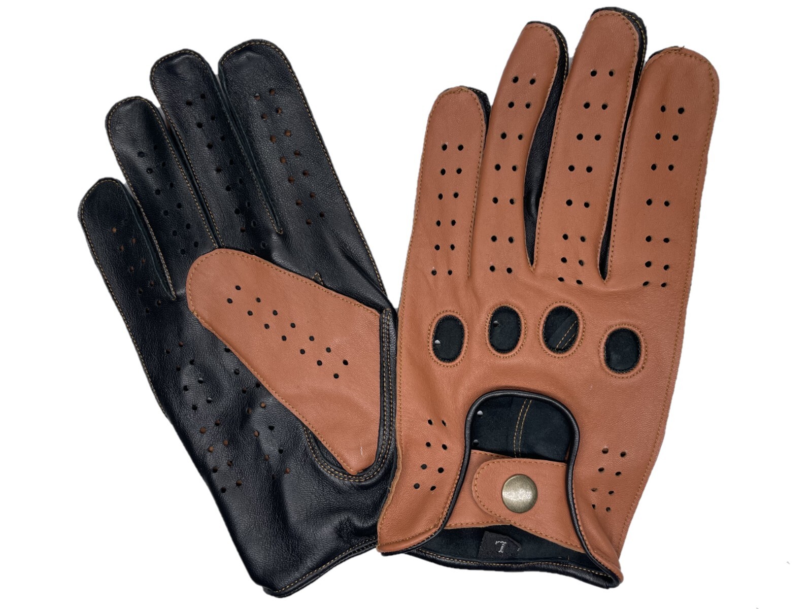 MEN’S CHAUFFEUR SHEEPSKIN LEATHER CAR DRIVING GLOVES (Finished Sewn Knuckles)