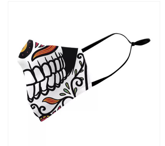 Sugar Skull Face Mask Washable Reusable Biker Halloween US Seller Fast Ship New