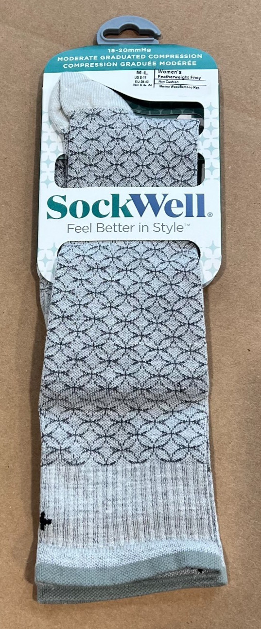 Sockwell Women’s Featherweight Fancy Graduated Compression Socks S-M 3 PK.