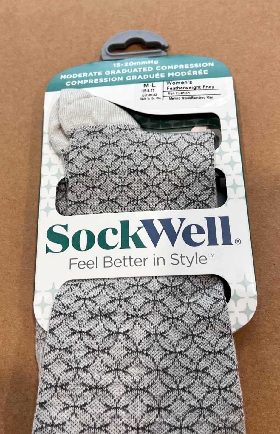 Sockwell Women’s Featherweight Fancy Graduated Compression Socks S-M 3 PK.