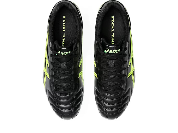 ASICS Rugby Cleats LETHAL TACKLE WIDE 1111A263.001 Black/Safety Yellow 2025 NEW!