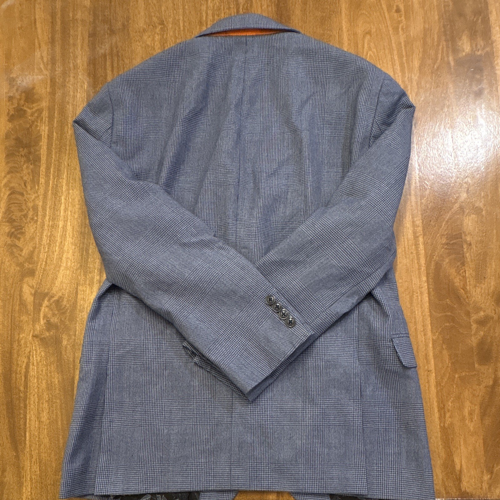 Tallia Men’s Blue Plaid 2-Piece Flat Front Notch Lapel Sizes In Pictures