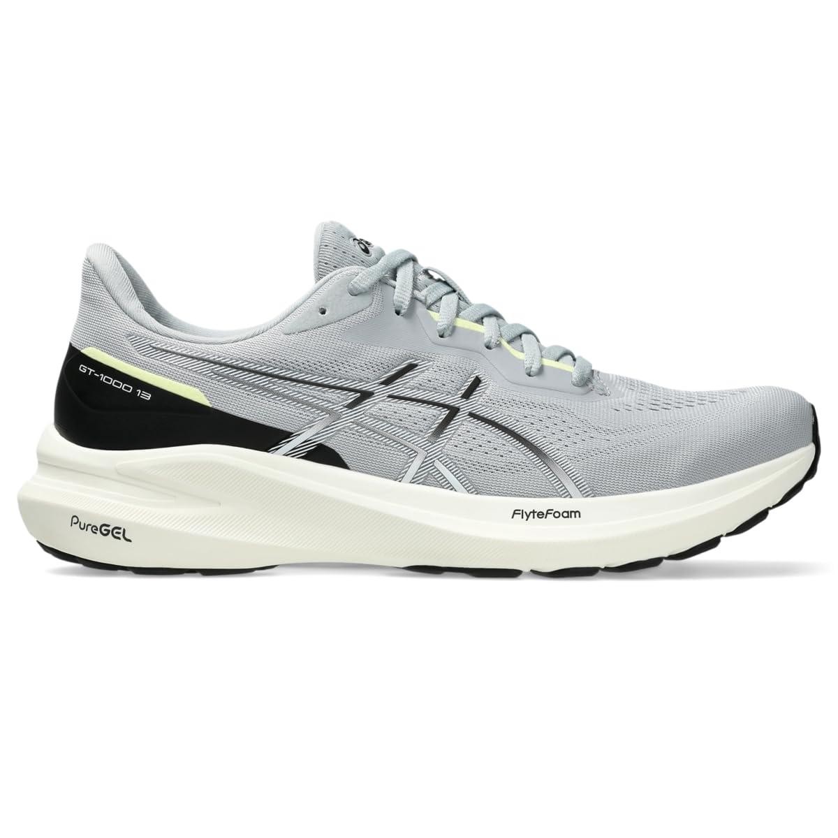 ASICS Mens’ GT-1000-13 Running Shoes – Piedmont Grey/Black