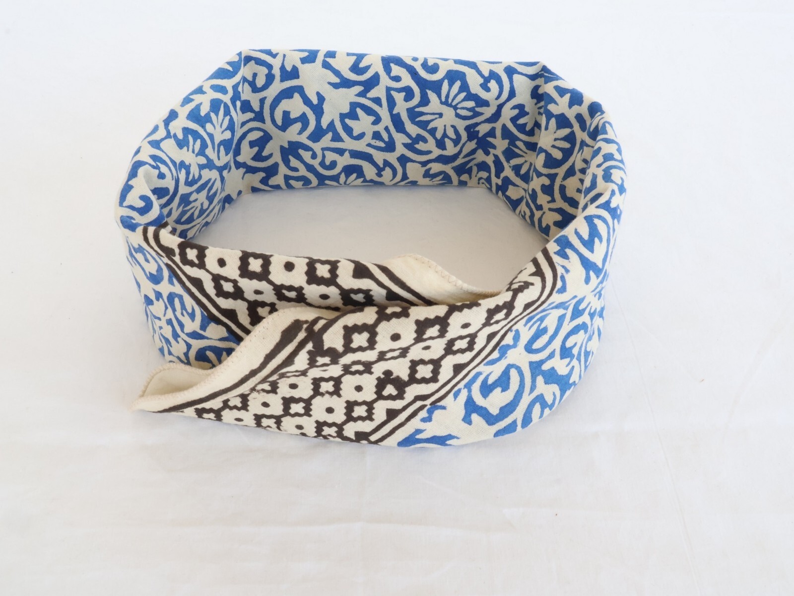 Cotton Bandana Bohemian Style 100% Cotton Neck Scarf Boho Hand Block Print Soft