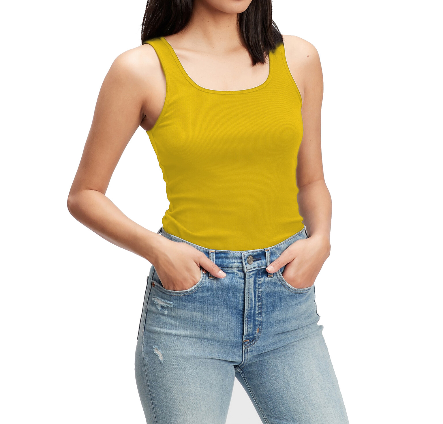 3-12Pack Mixed Colors Women 100% Cotton Basic Ribbed Tank Top Sleeveless Shirts