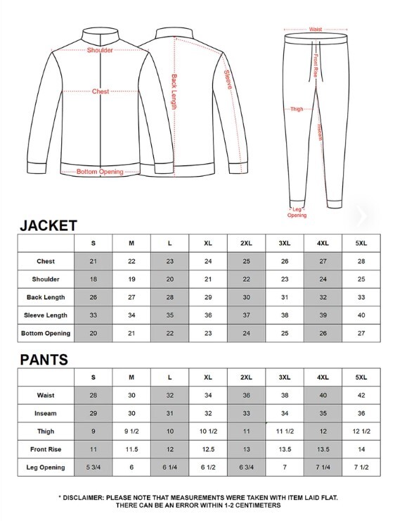 Men’s Workout Sports Jogger Track Pants & Jacket Track Suit Set ST575EY