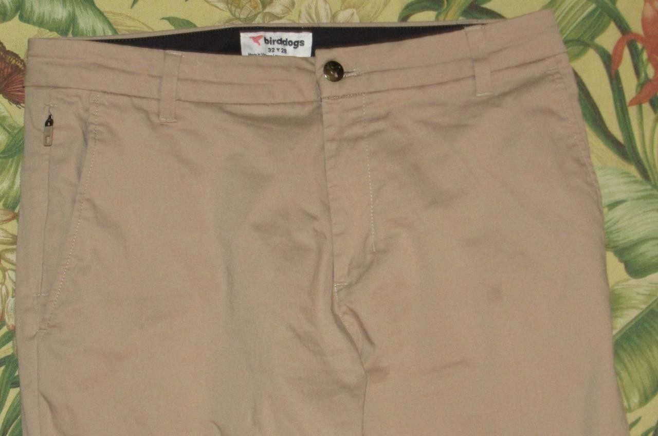 BIRDDOGS Khaki Performance Chino Pants 32 x 28