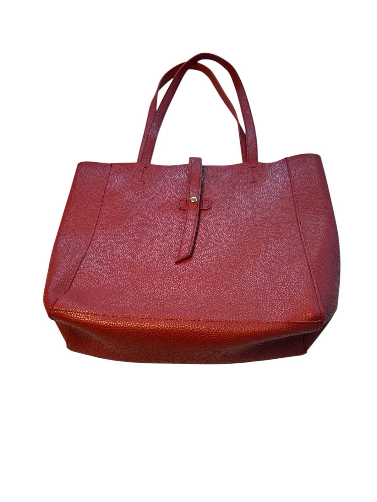 Red Faux Leather Mob Wife Tote