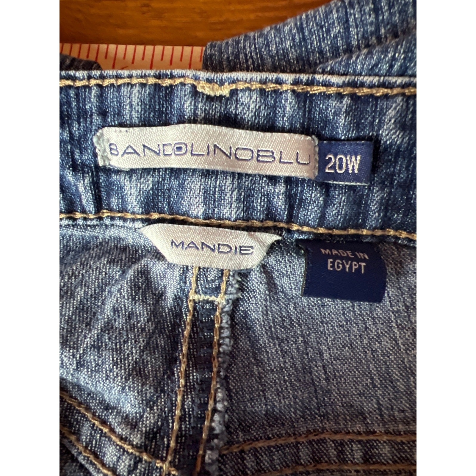 Classic Curvy Fit Straight Leg Jeans 20W Plus Denim Wash Bandolino Blu Mandie