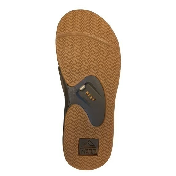 Reef Fanning Mens Flip Flops Olive Brown Bottle Opener Sandals Heel Airbag, 12