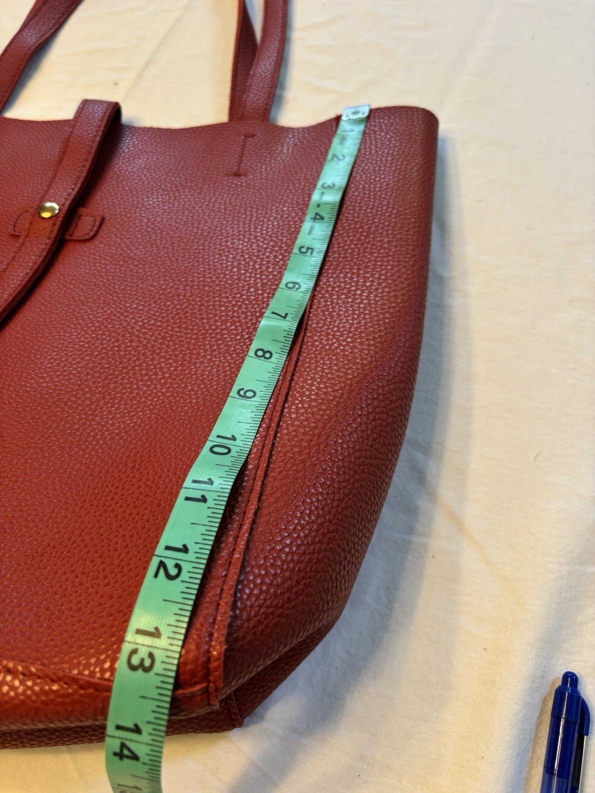 Red Faux Leather Mob Wife Tote