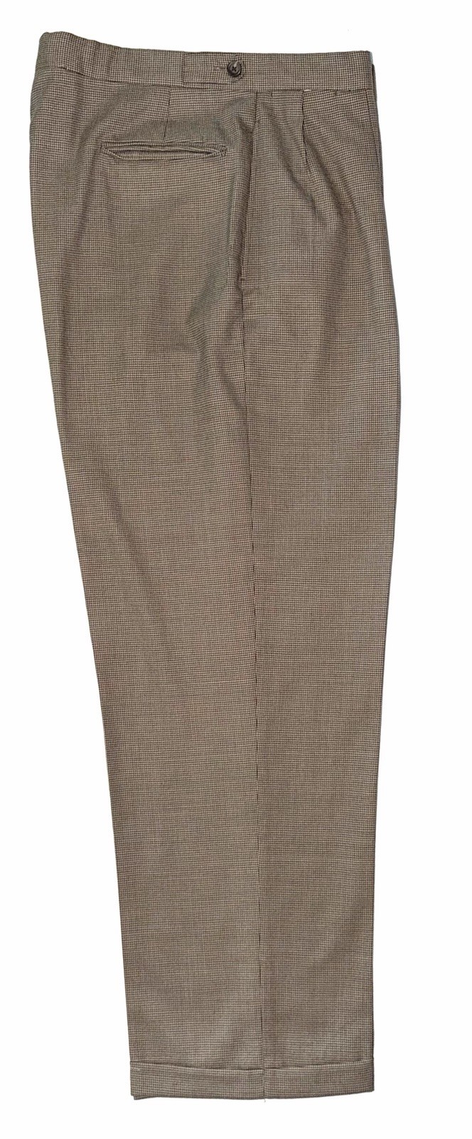 Rare Vintage POLO Ralph Lauren 3 Piece Suit Tan/Brown Puppytooth Check 44/5L USA