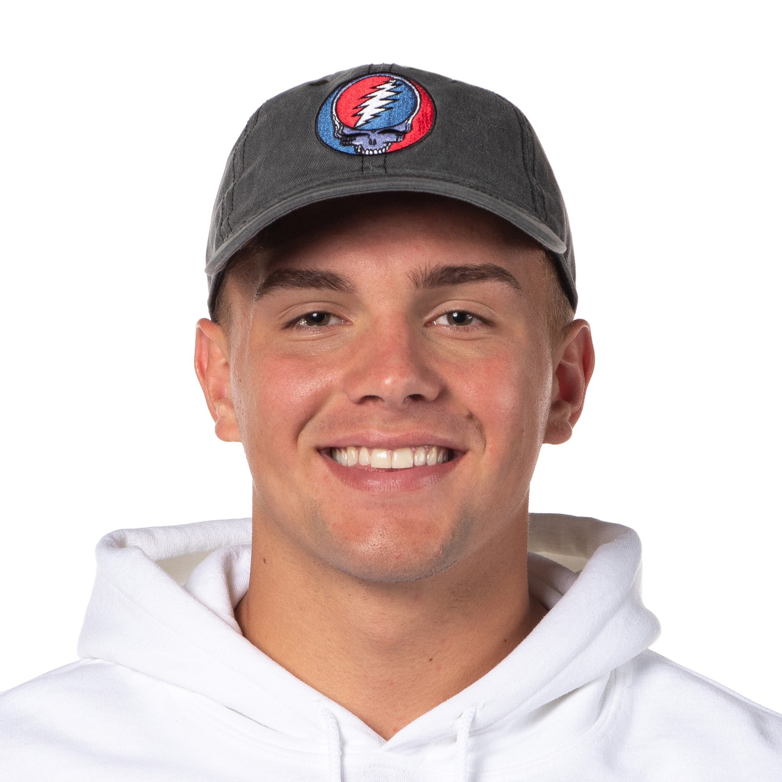 Grateful Dead Embroidered Steal Your Face Logo Adjustable Strap Slide Dad Hat