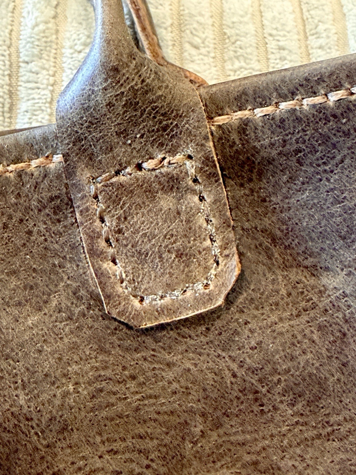 Hand Stitched Genuine Leather Small hand tote Bag