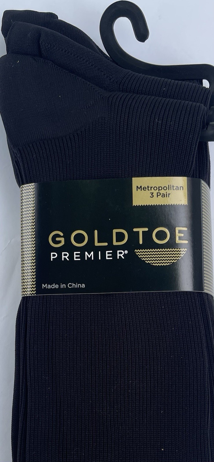 Men’s Gold Toe Metropolitan 3 Pairs Of Black Dress Socks 10-13