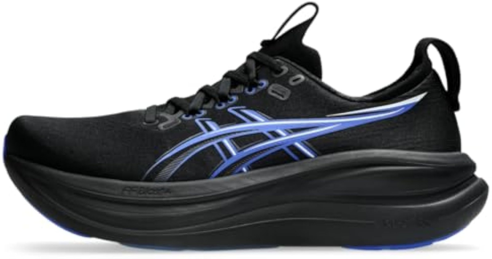 ASICS Men’s Gel-Nimbus 28 Running Shoes, 10.5, Black/NEON Blue – Black/Neon Blue