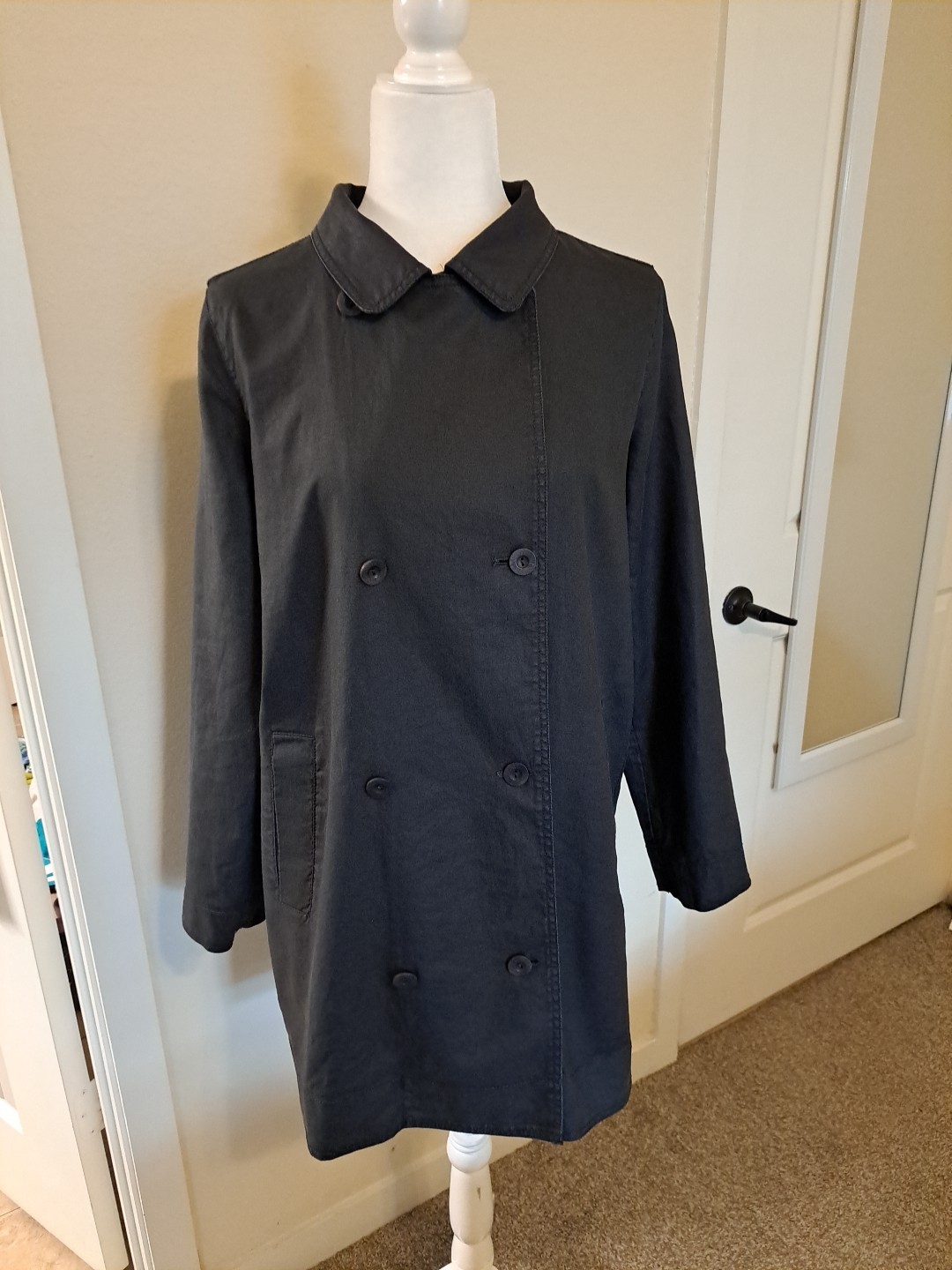 EILEEN FISHER 100% LINEN UNLINED JACKET SIZE S EUC Returns Accepted