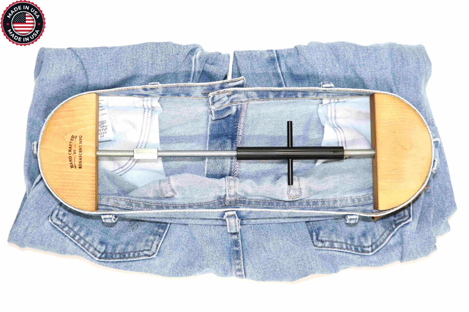Waistband Stretcher for pants/jeans – 34″ to 56″ – ALL STEEL & WOOD (Large)