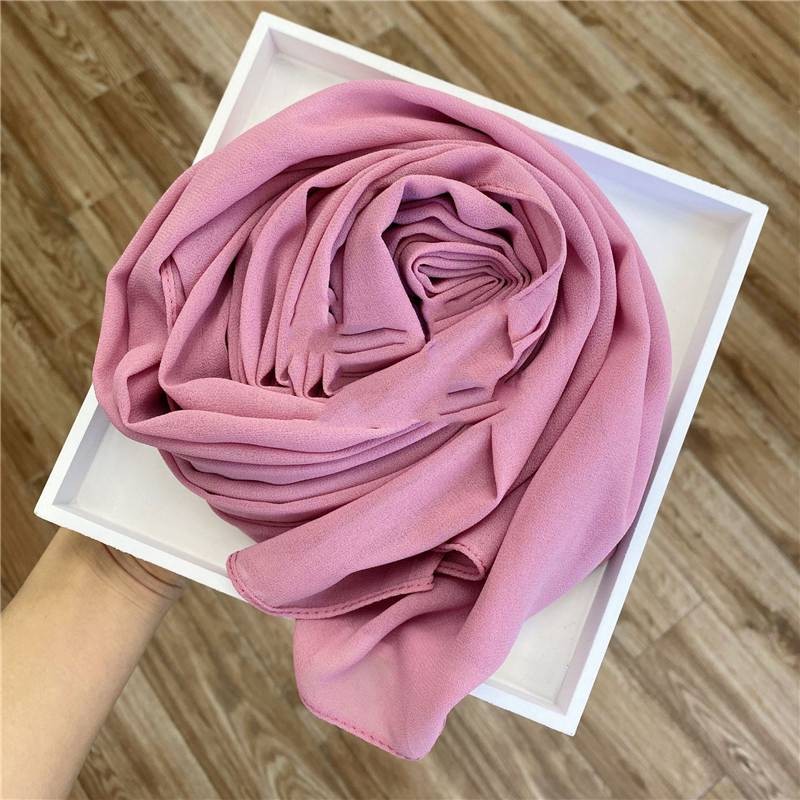 Chiffon Scarf Soft Elegant Sarong High Quality Shawl Wrap Plain Maxi
