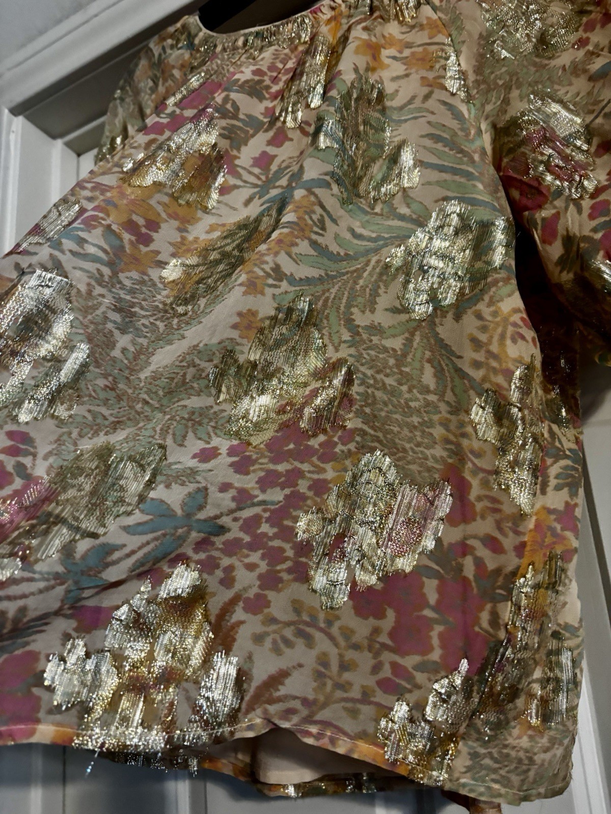 NWT Loft Old Money Shimmer Tie Back Quiet Luxury Mob Wife Glam Size L