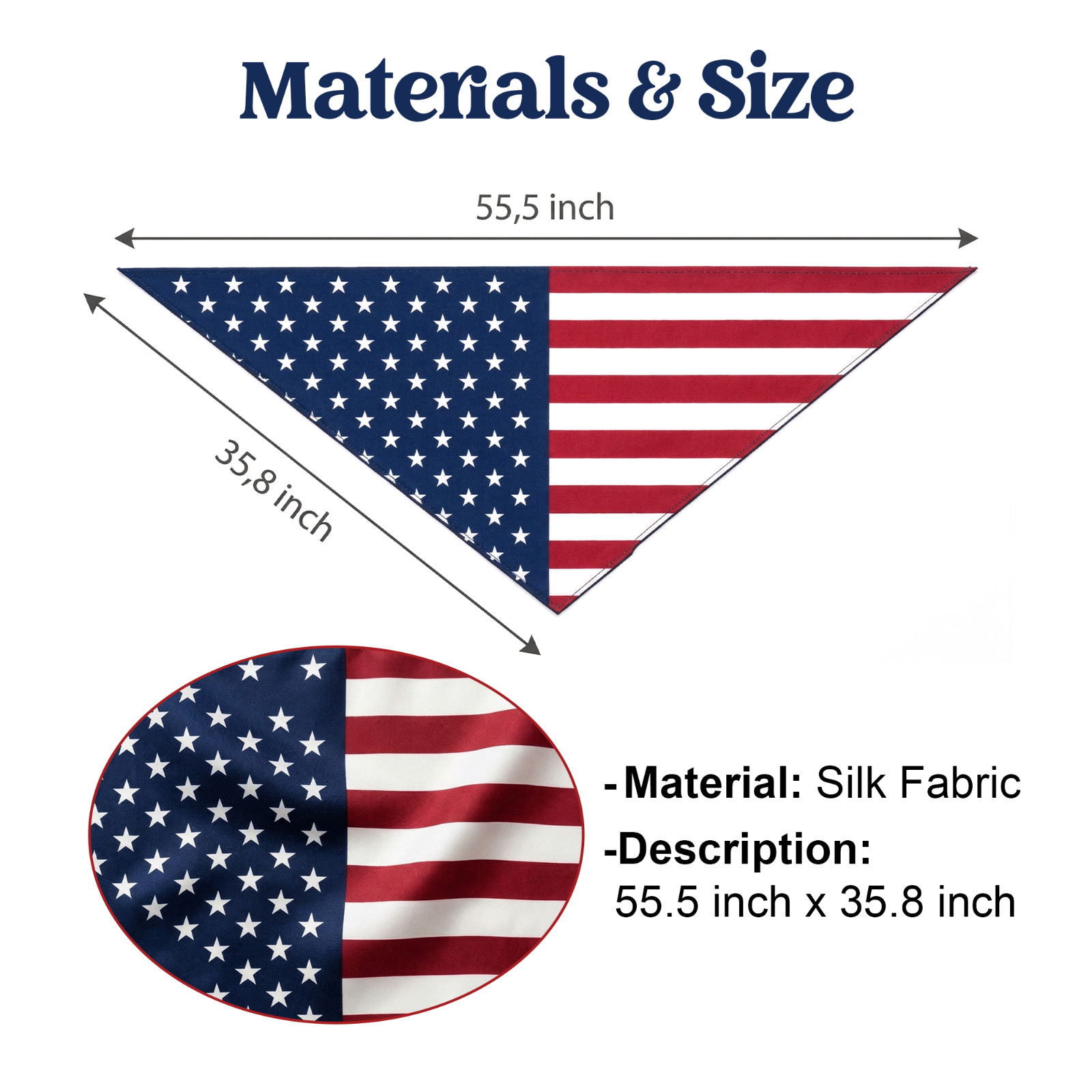 Patriotic USA-Canada-Mexico Flag Bandana, Sports Head Wrap for Soccer Fans