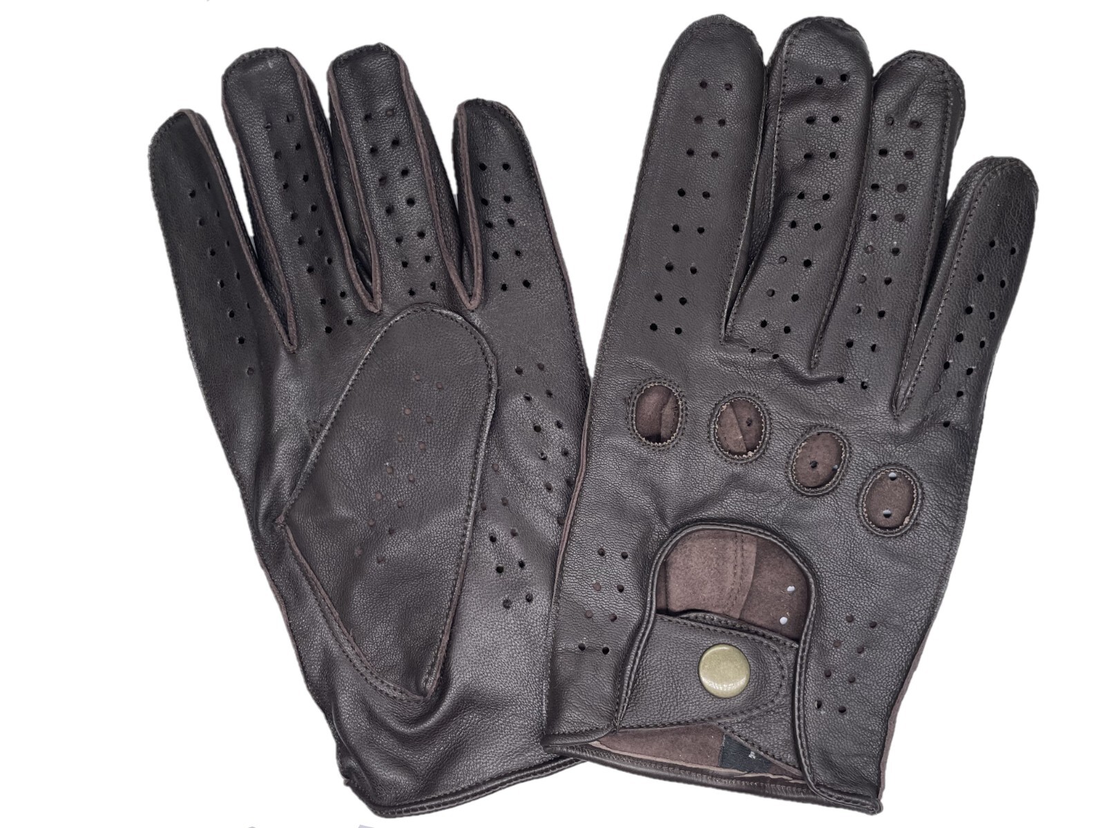 MEN’S CHAUFFEUR SHEEPSKIN LEATHER CAR DRIVING GLOVES (Finished Sewn Knuckles)
