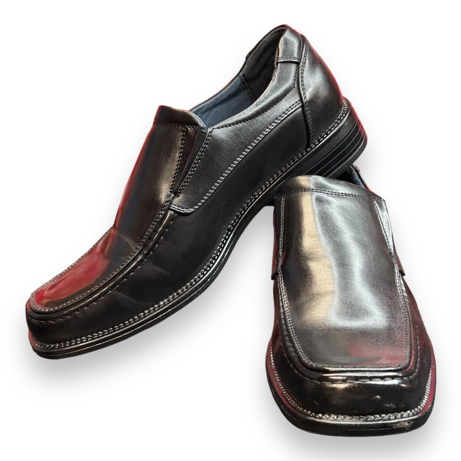 Bruno Marc Size 7.5 Goldman-02 Slip on Leather Lined Square Toe Dress Loafers