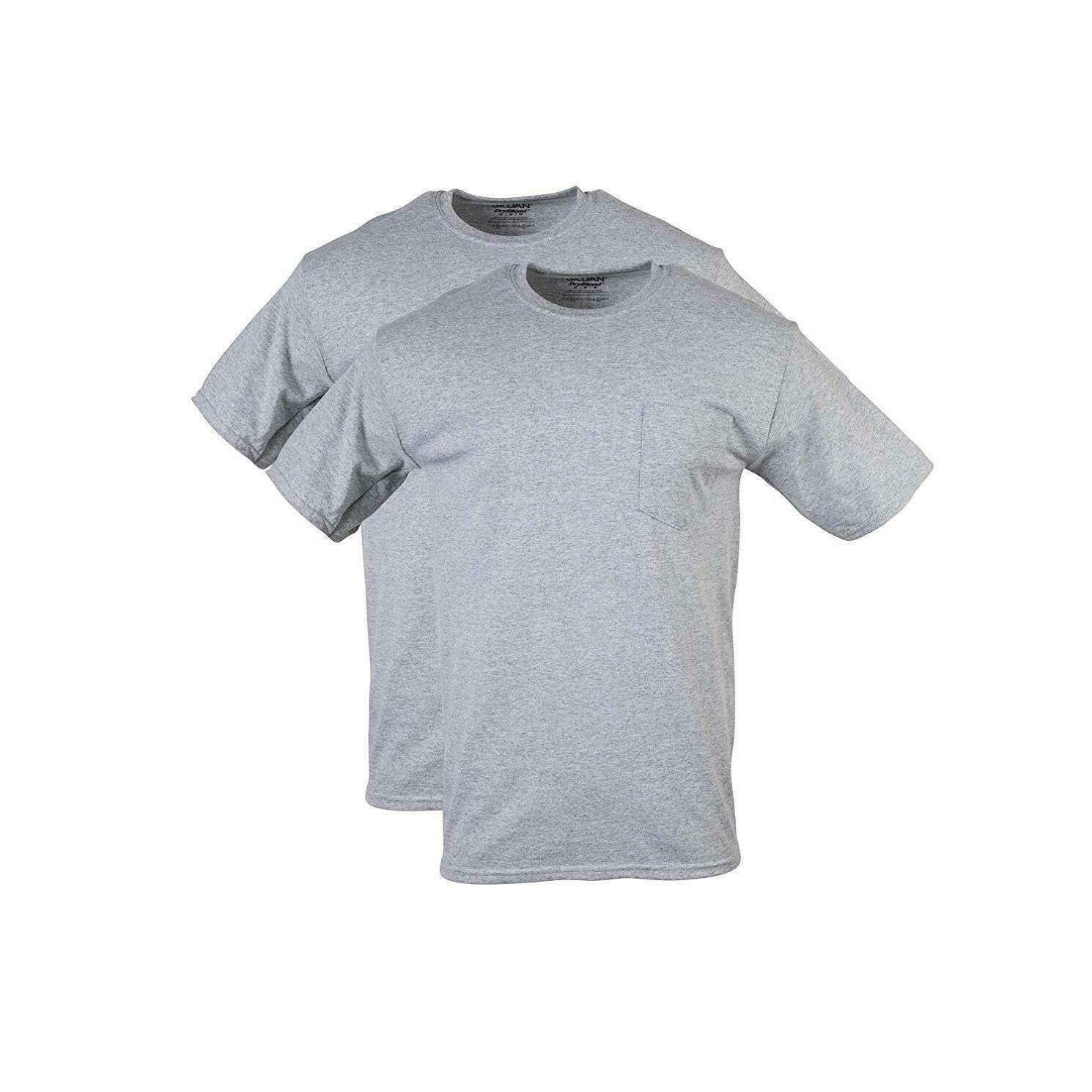 Gildan Men’s T-Shirts DryBlend WorkWear Tall Sizes W/Pocket 2-Pack XLTLT J5-12
