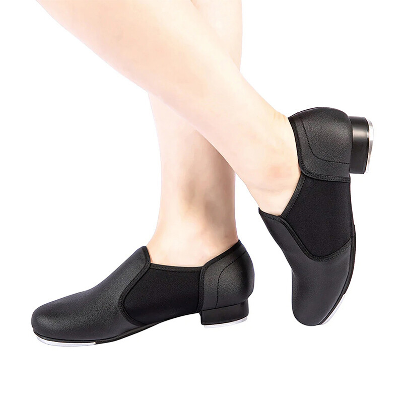Linodes Unisex PU Leather Slip On Tap Shoe Dance Shoes for Women and Men’s Dance